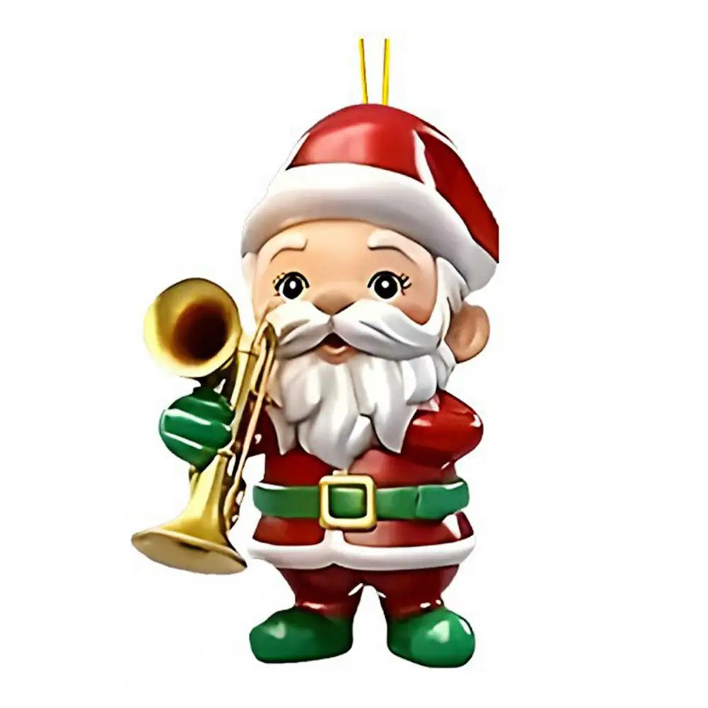 Santa Claus Musical Acrylic Christmas Tree Ornament