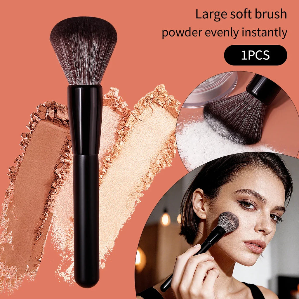 Nixie Large Soft Bristle Setting & Blush Makeup Brush