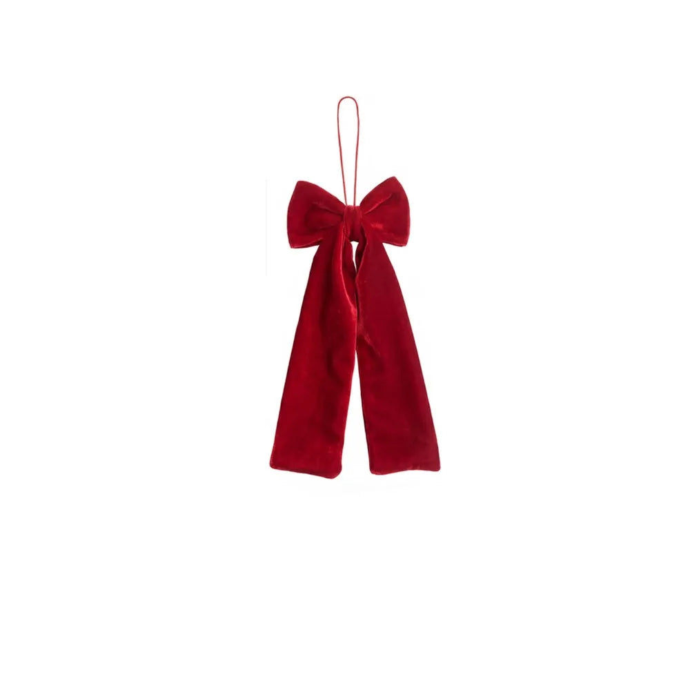 Red Bowknot Christmas Pendant – DIY Hanging Xmas Bow Ornament