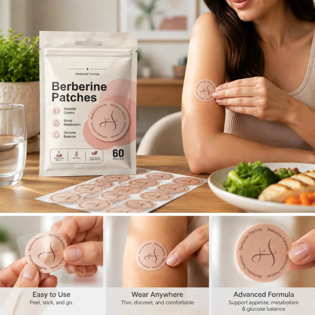 60Pcs Berberine Patches – Body Contour & Energy Support