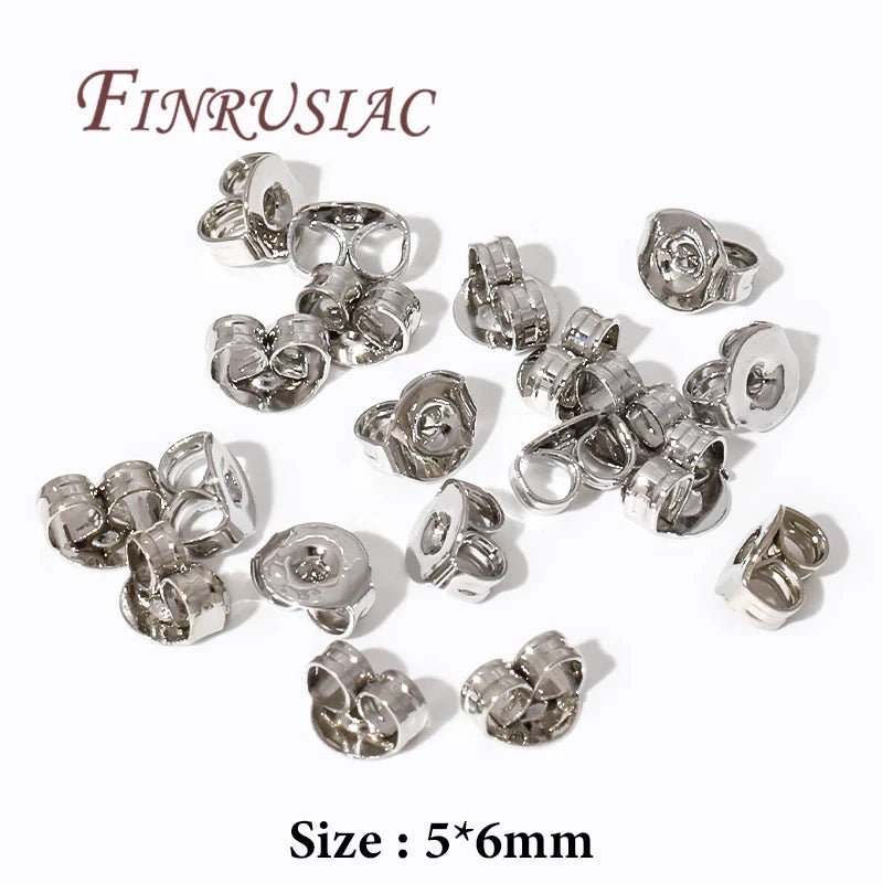 50-Pack 14K Gold Plated Earring Backs – Stud Locking Stoppers
