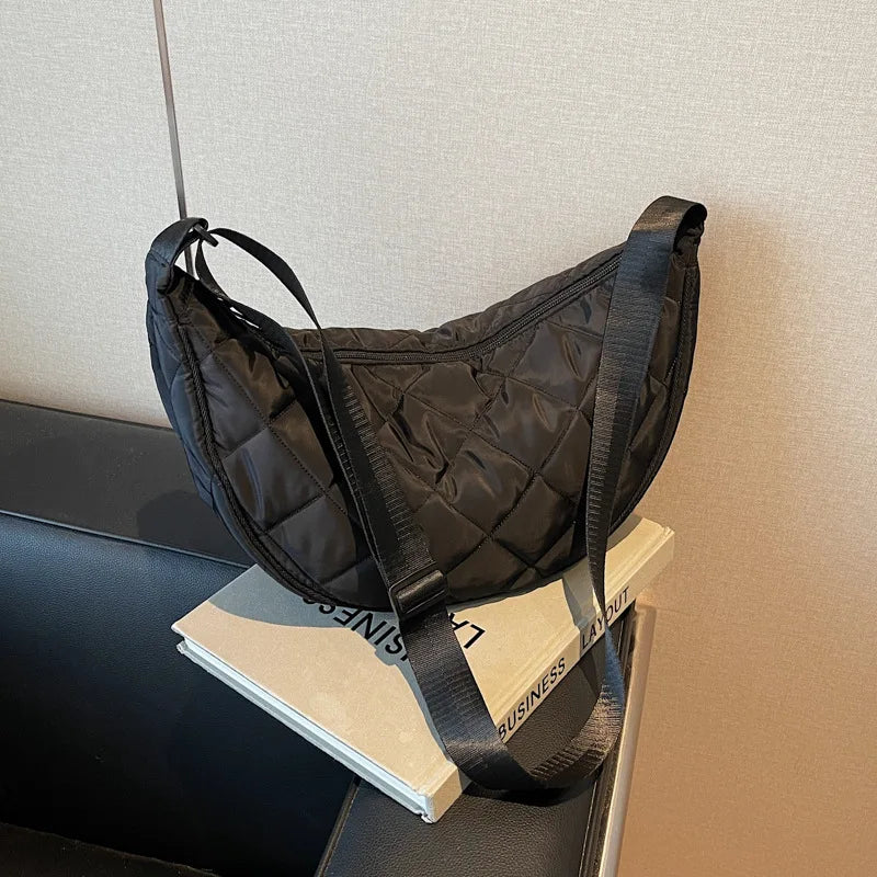 Waterproof Quilted Crossbody Bag | Large Capacity Dumpling Bag