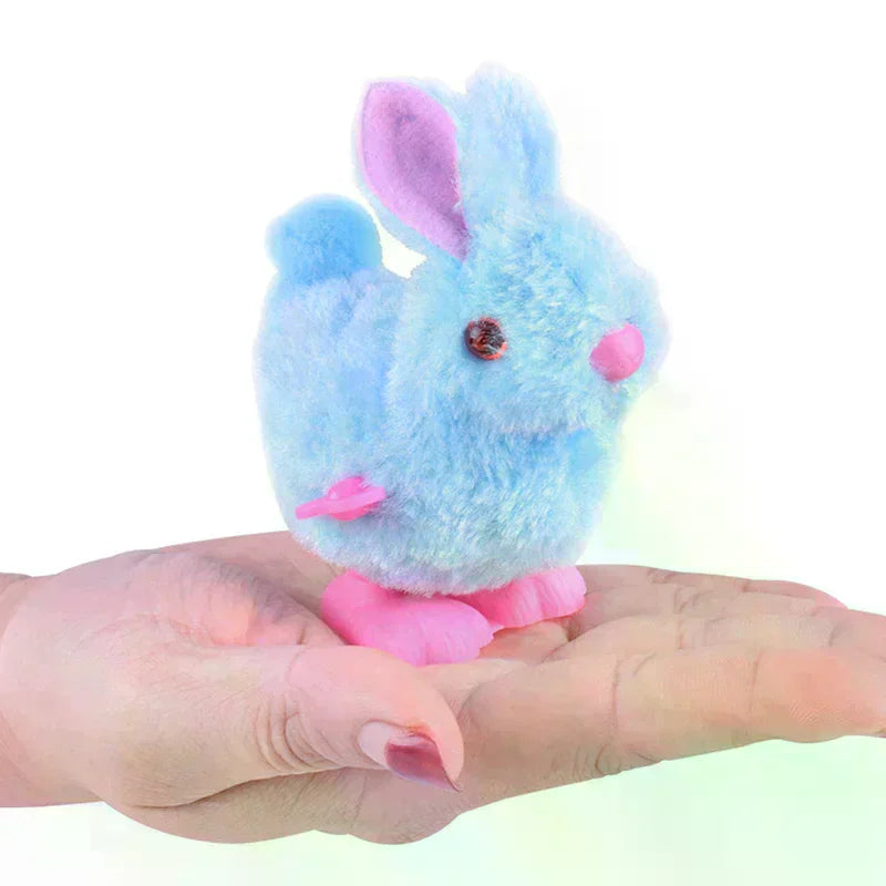 Wind-Up Hopping Plush Chick Cat Toy – Interactive Clockwork Kitten