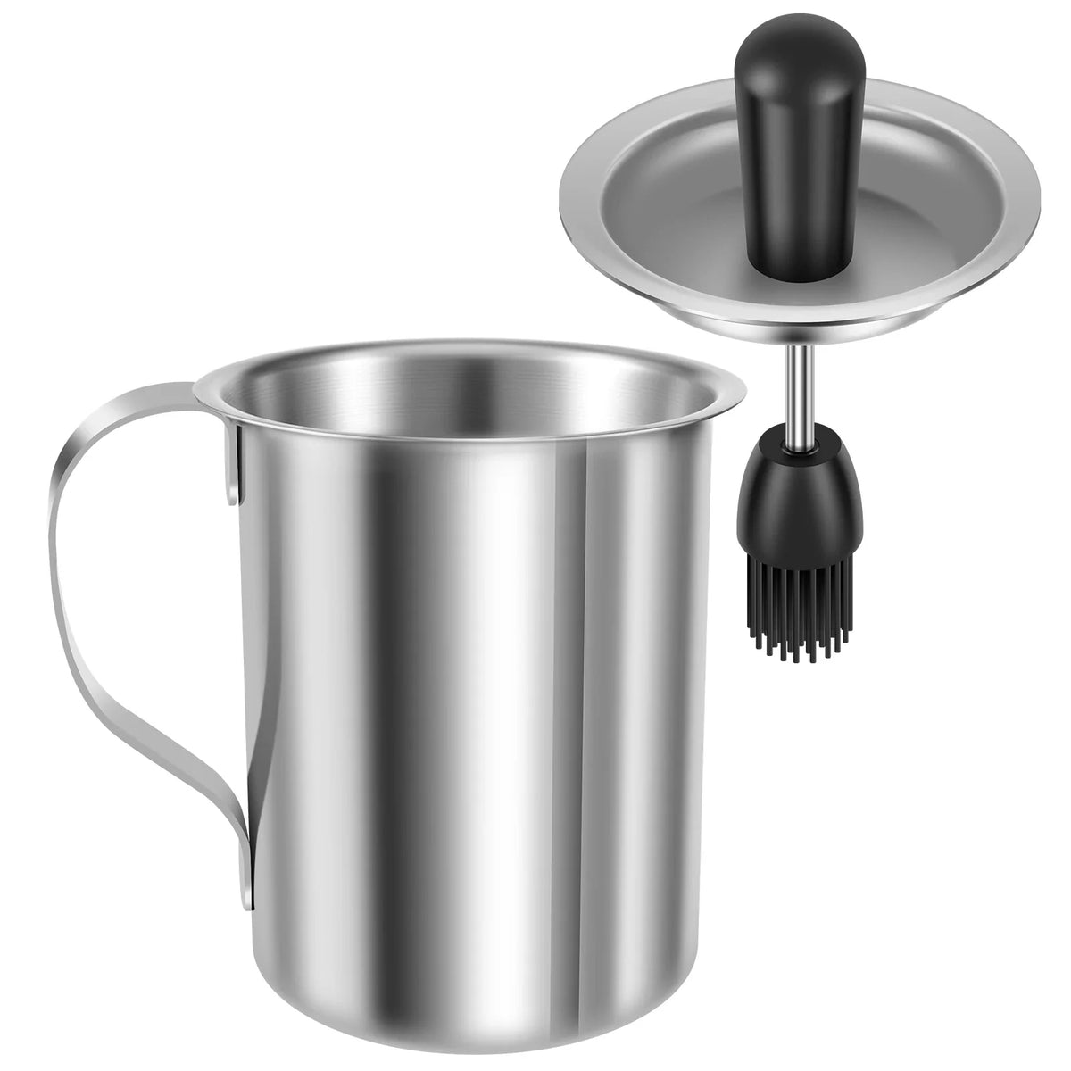 500ML Stainless Steel BBQ Sauce Basting Pot & Brush Set
