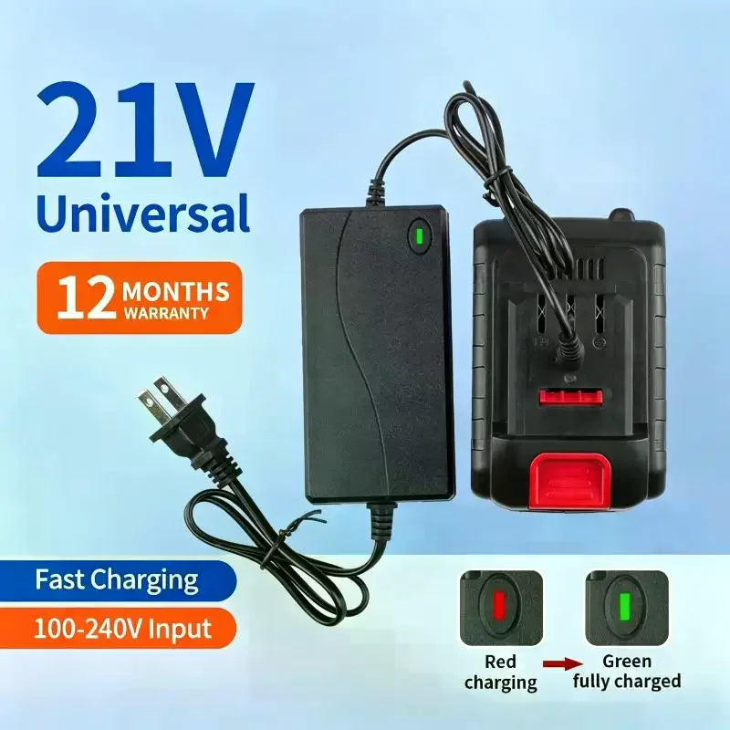 21V Smart Fast Charger for Cordless Drill & Power Tool Batteries