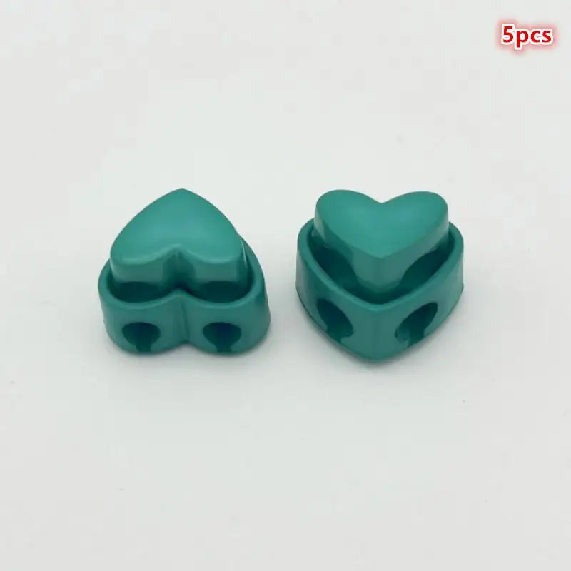 5pcs Heart-Shaped Cord Locks Spring Toggle Stoppers – 5 Pack