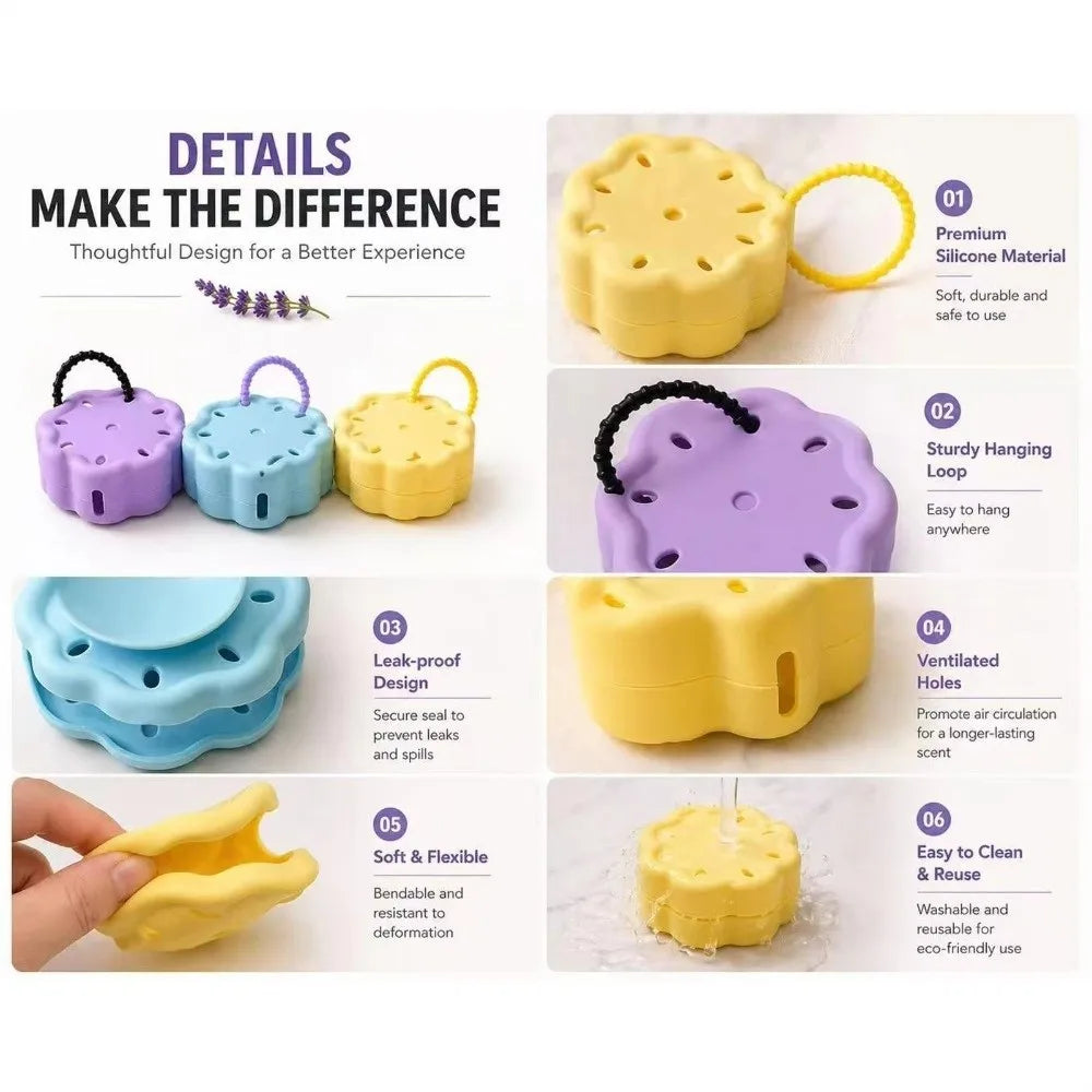 Silicone Hanging Fragrance Box – Flower Shape, Reusable