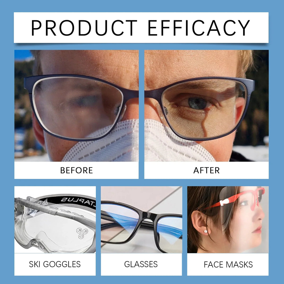 JAKEHOE Anti-Fog Eyeglass Cleaning Spray 30ml | Clear Lenses
