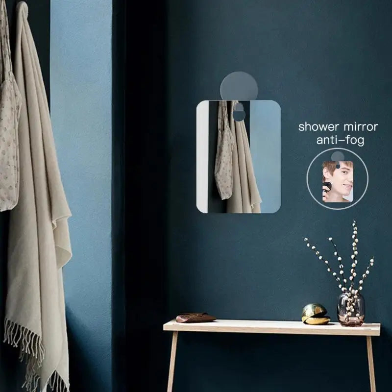 Fogless Shower Shaving Mirror – Portable Acrylic Anti-Fog