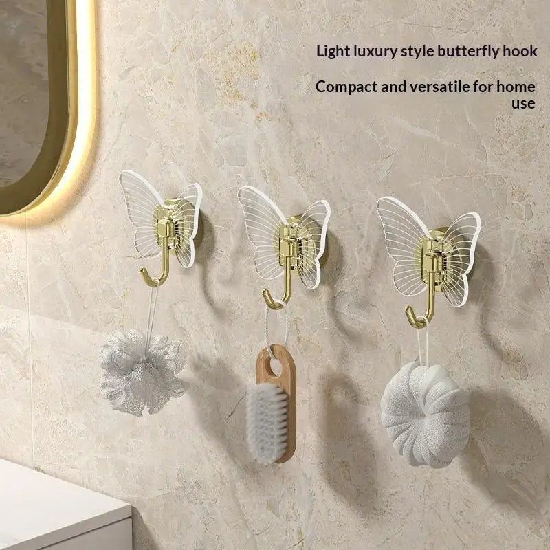 Butterfly Self-Adhesive Wall Hook No Drill – Strong 5kg Hold