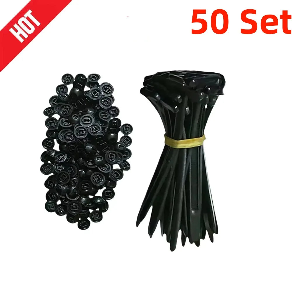 Universal Nylon Cable Tie Clips Car Auto Fastener Screw Replacement