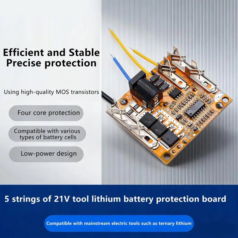3S 50A 21V Lithium BMS Board MT5S for Power Tools & E-Bikes