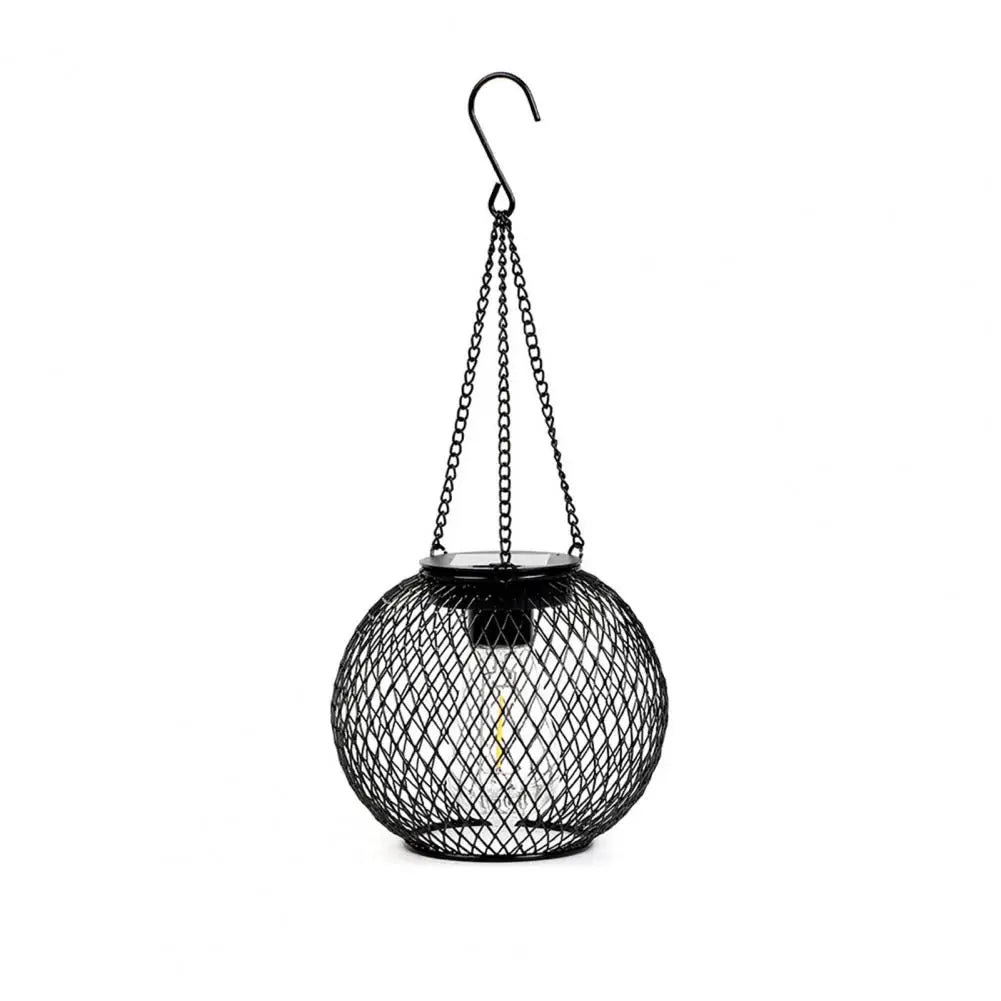 Solar Hanging Lantern Metal Mesh Outdoor Garden Patio Décor