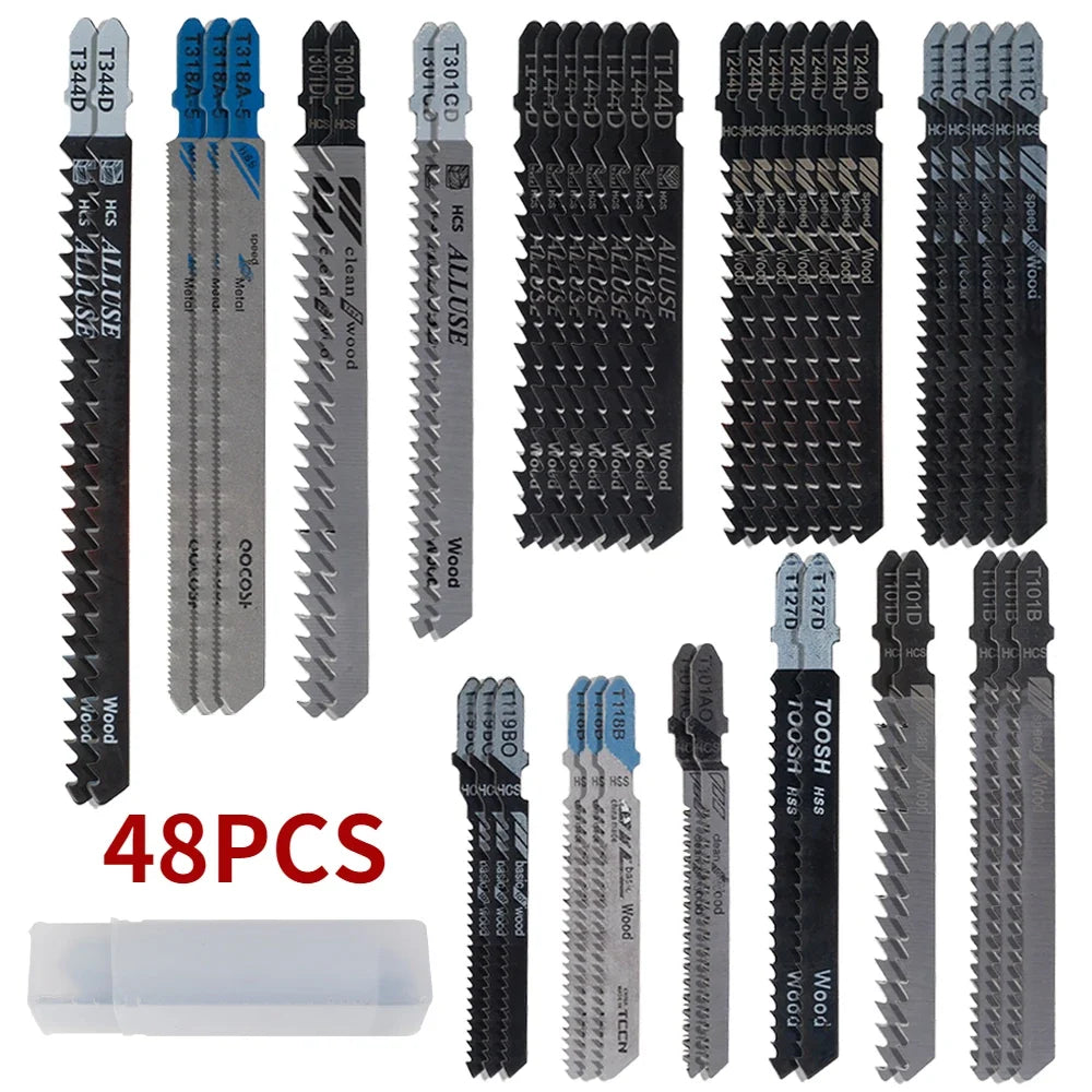 T-Shank Jigsaw Blades Set – Assorted Wood & Metal Cutting