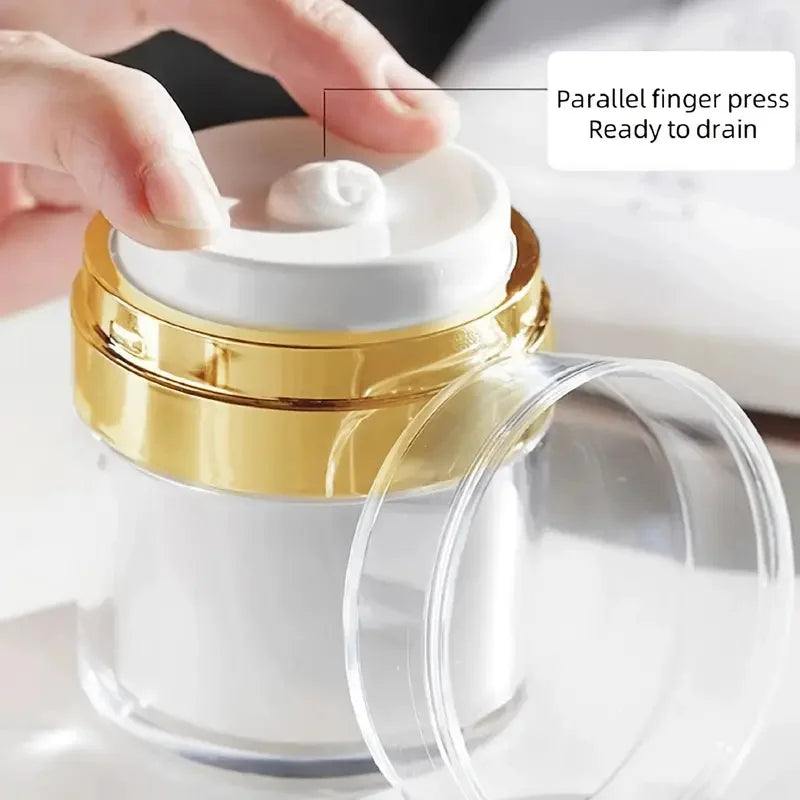 Airless Pump Jar Refillable Vacuum Bottle 15ml 30ml 50ml