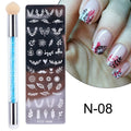 Nail Stamping Plates Set – Silicone Stamper & Stencils
