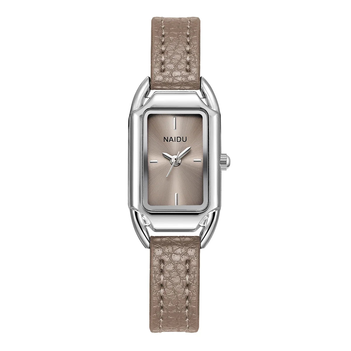 Women's Retro Quartz Watch – Leather Band, Numberless Dial
