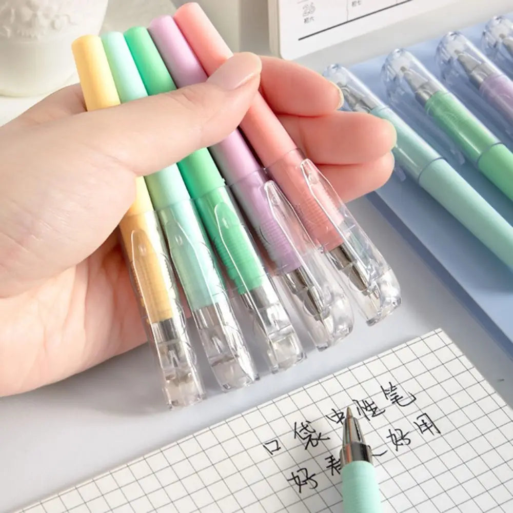 Morandi Mini Pocket Gel Pen – Quick-Dry Black Ink 0.5mm