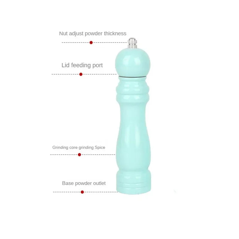 Solid Wood Salt & Pepper Grinder – Adjustable Spice Mill