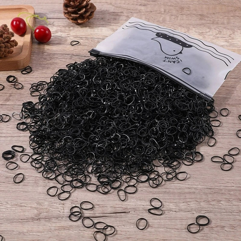 1000pcs Colorful Elastic Hair Bands – Ponytail Holders