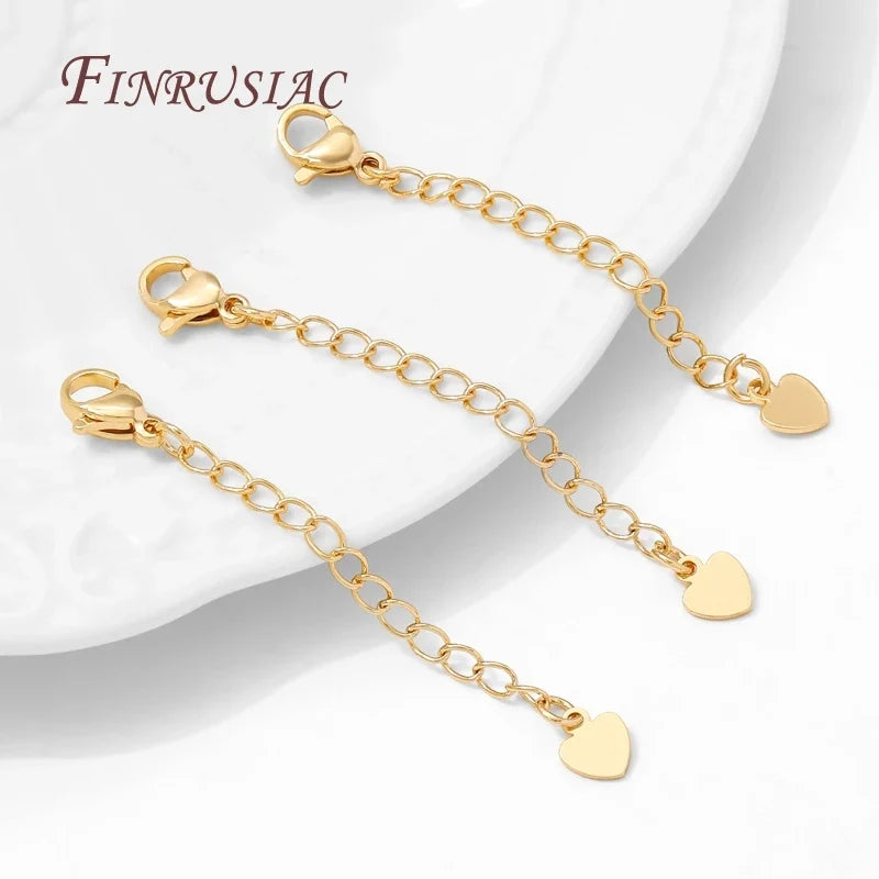 18K Gold Plated Brass Extension Chain with Clasp | DIY Jewelry