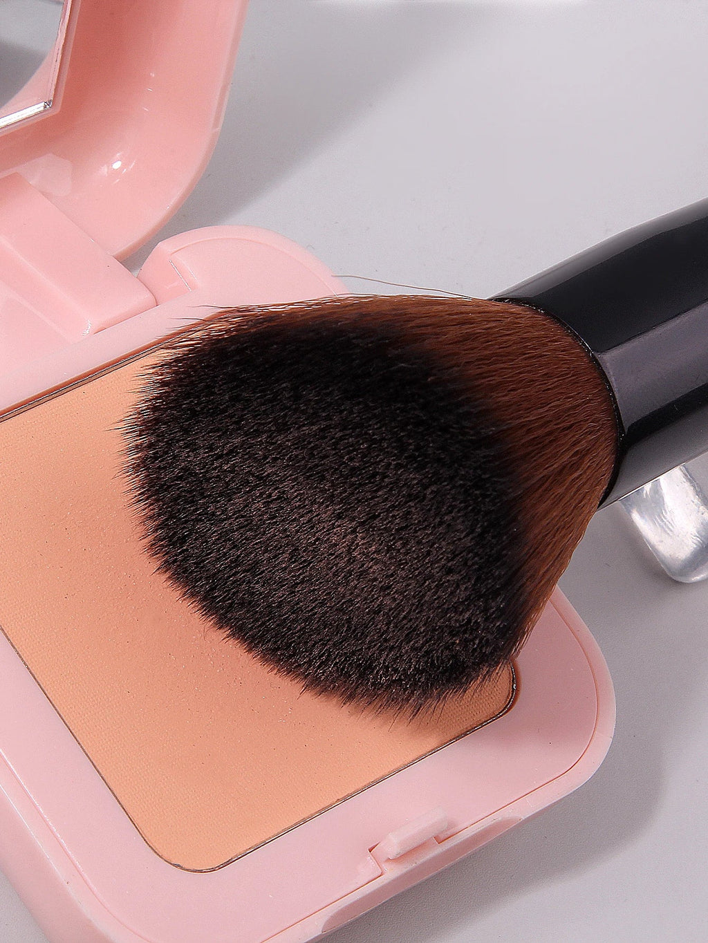 Angled Foundation Brush Set with Powder Puff & Sponge