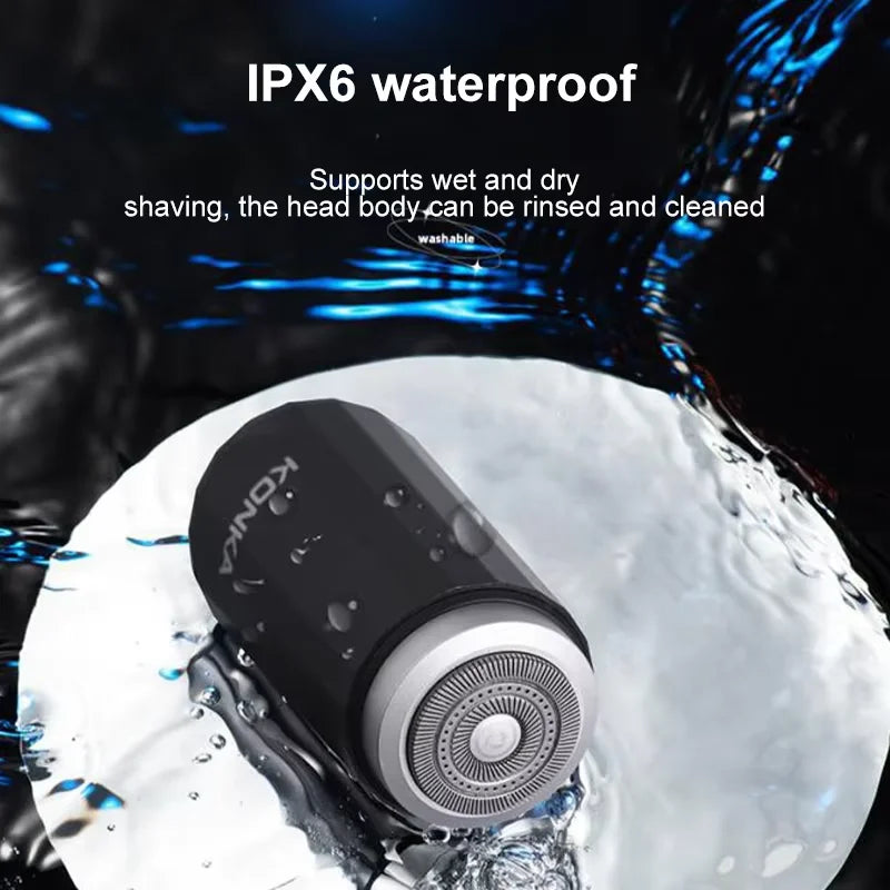 Portable Mini Rotary Electric Shaver – USB Rechargeable Wet Dry