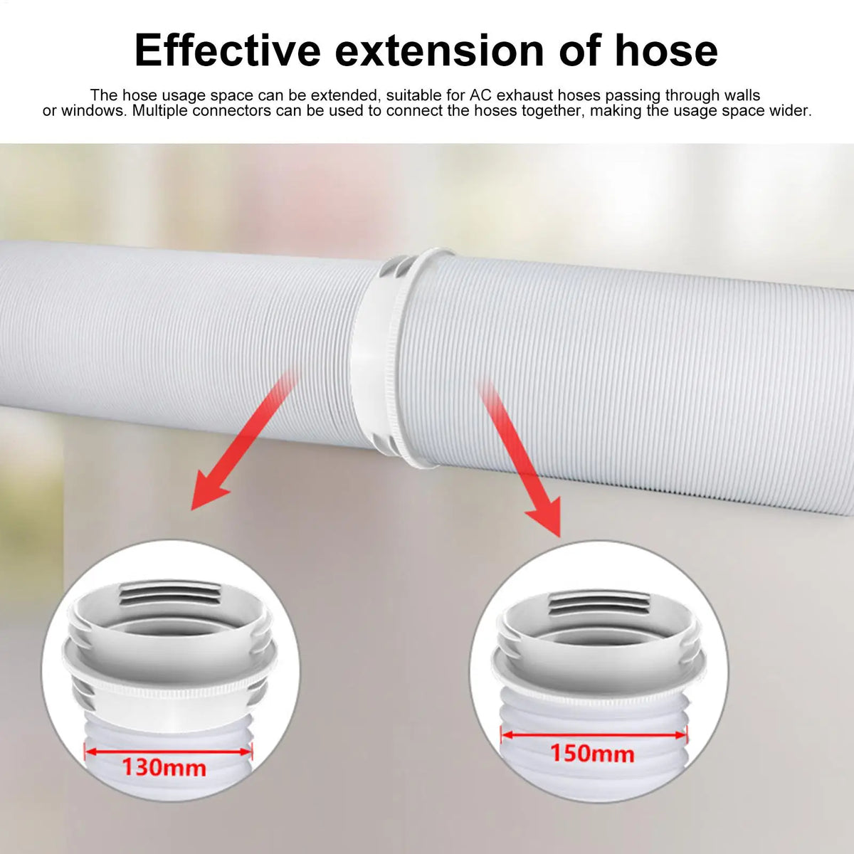 Portable AC Hose Adapter – Universal Exhaust Coupler Connector