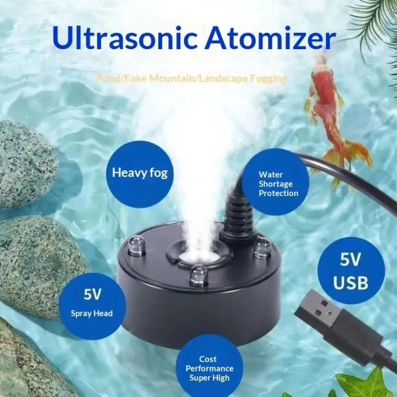 USB Ultrasonic Mist Maker Fogger with 4 LED Lights | Atomizer