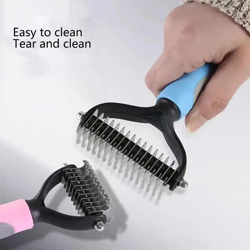 Professional Pet Deshedding Brush for Dogs & Cats