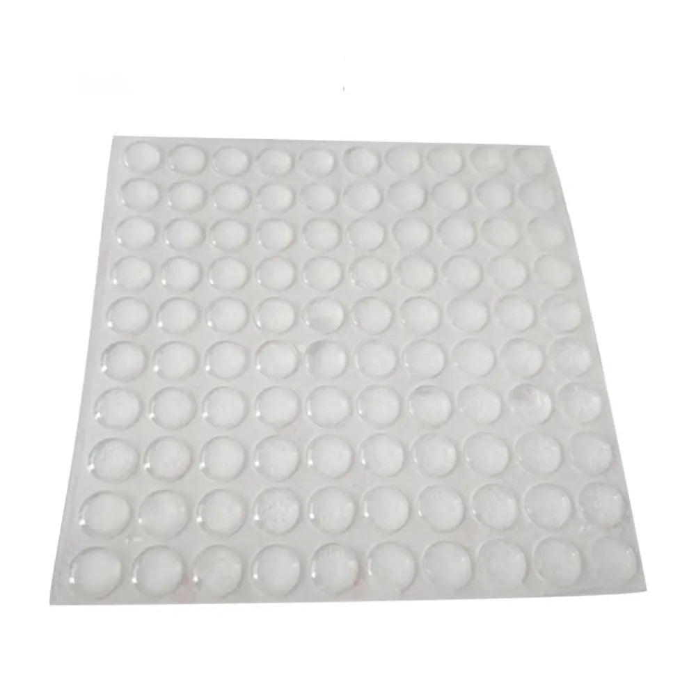 Clear Self-Adhesive Silicone Cabinet Door Bumpers – 100 Pack