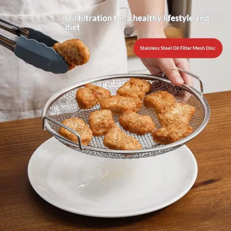 Stainless Steel Oil Filter Tray & Frying Mesh Basket