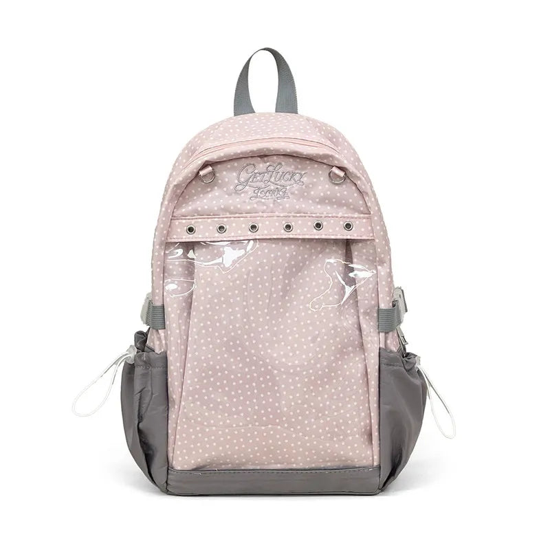 Cute Cartoon Transparent Window Backpack – Girls School Bag
