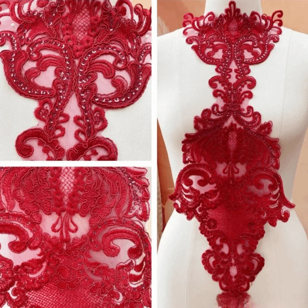 Large Sequin Embroidery Flower Patch – Dance Costume Appliqué