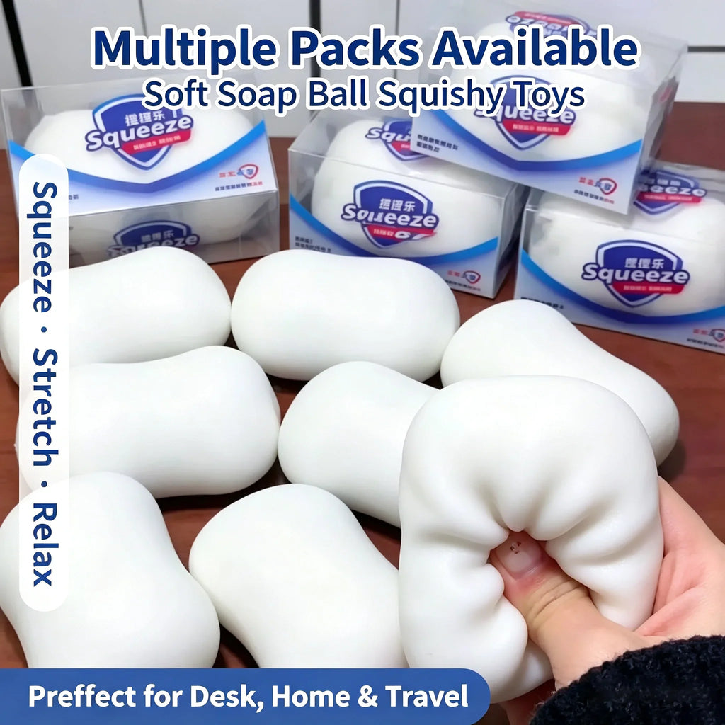 Soap Ball Squishy Fidget Toy – Soft Squeeze Sensory Ball