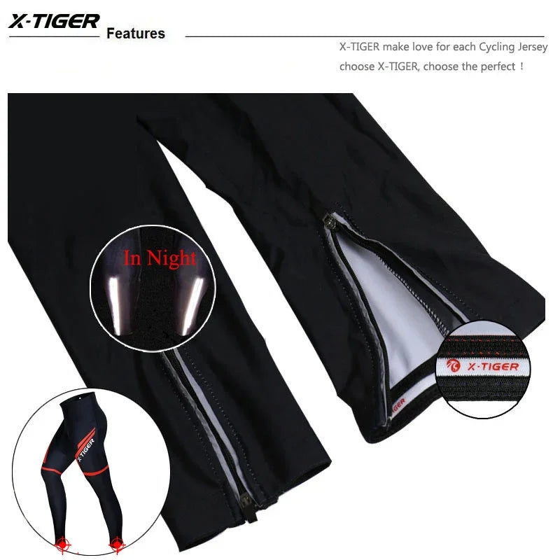 X-Tiger Men's Winter Thermal Cycling Tights | 5D Gel Pad