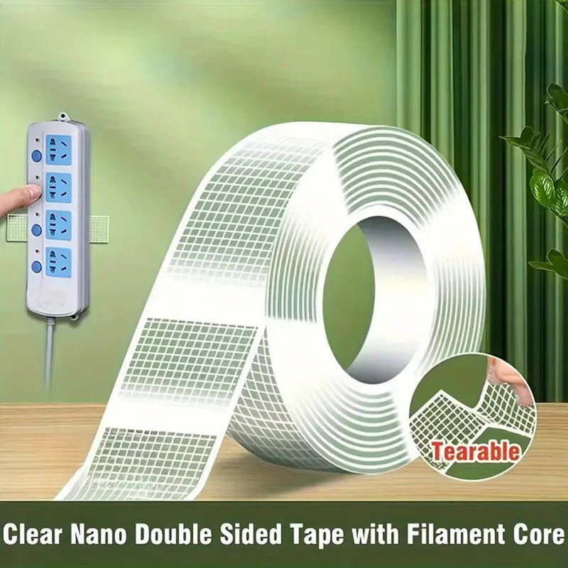 Double-Sided Nano Tape – Clear, Removable & Waterproof | 8m