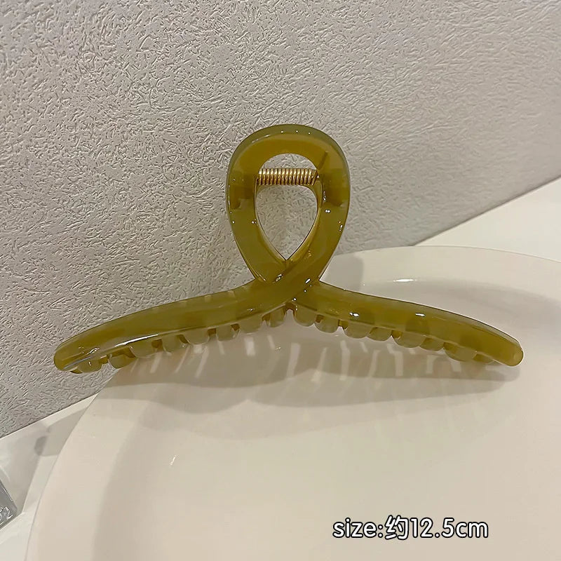 Large Acetate Claw Hair Clip – Korean Style Barrette for Women