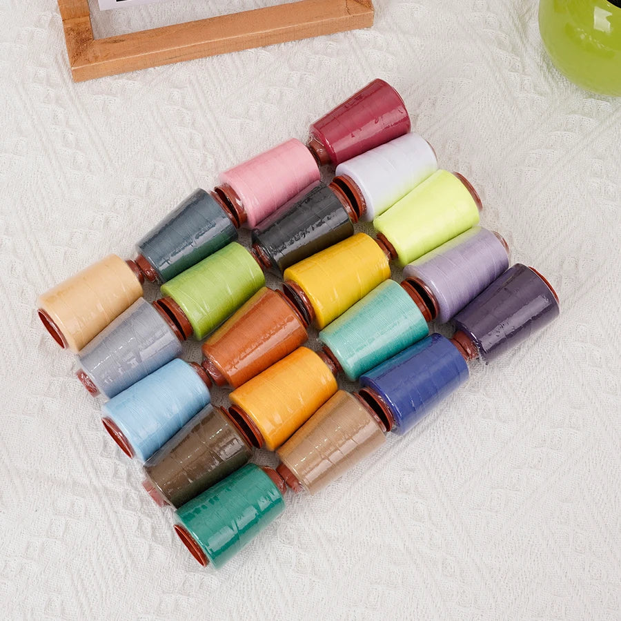 20-Color Polyester Sewing Thread Set – 800 Yds, 402 Cone