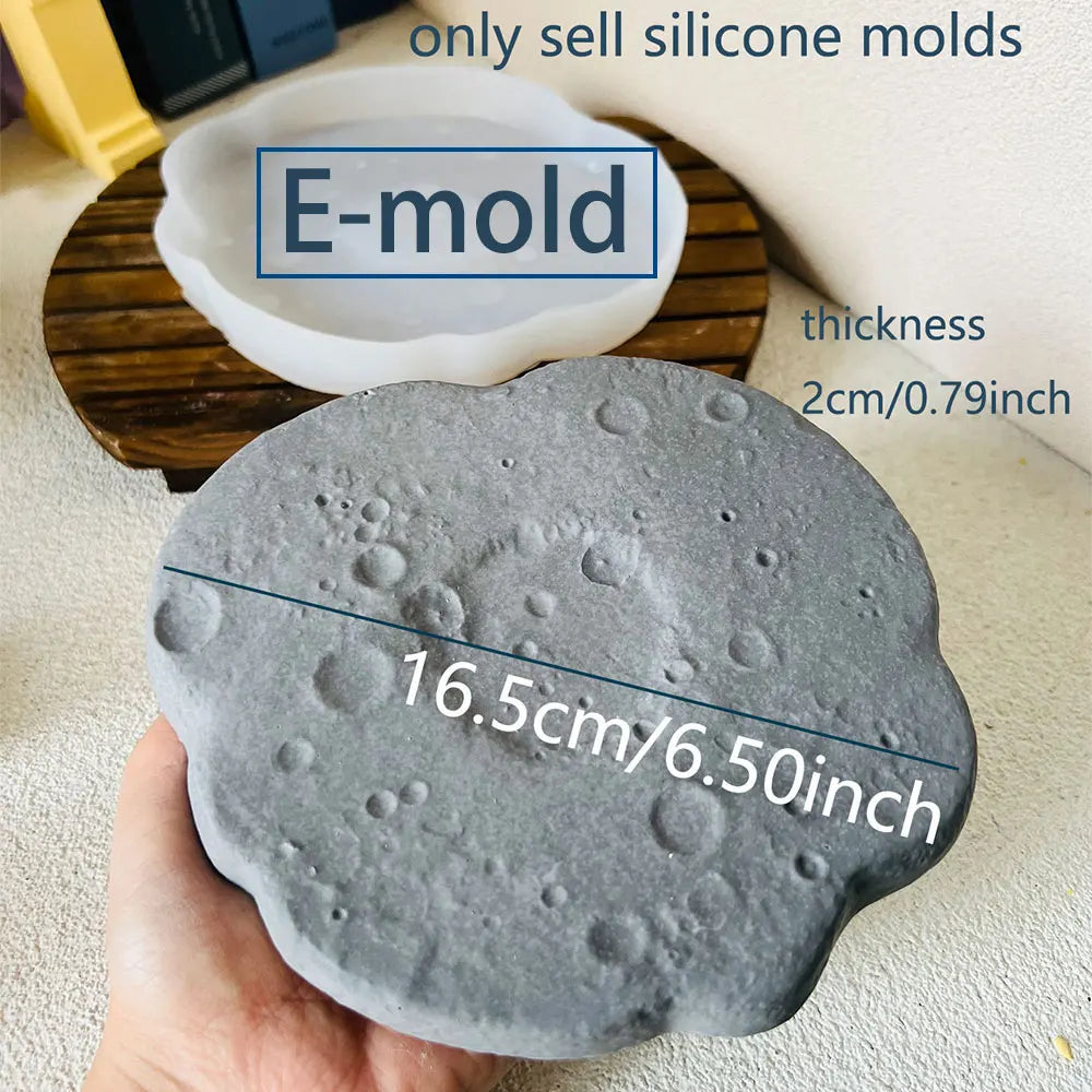 Lunar Surface Candle Holder Silicone Mold – Moon Star Heart