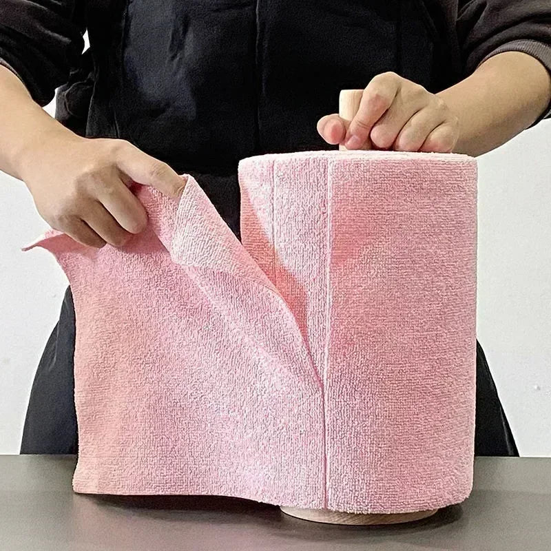 Reusable Microfiber Cleaning Cloths – 20-Sheet Roll | Kitchen