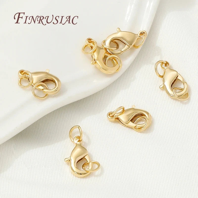 14K Gold Plated Lobster Clasp with Extension Chain | DIY Jewelry