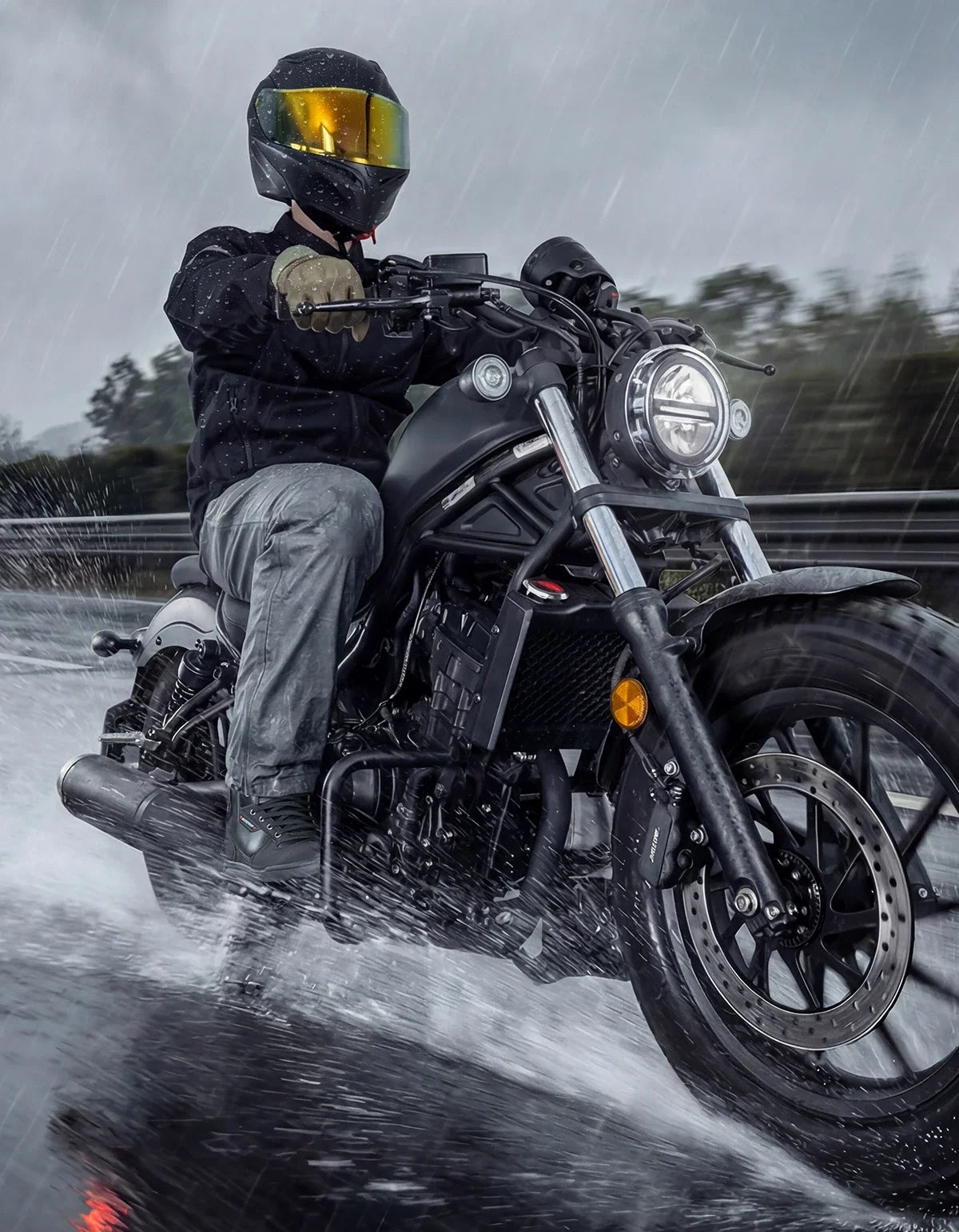 KEMITOUR Men's Waterproof Motorcycle Shoes | Ankle Protection