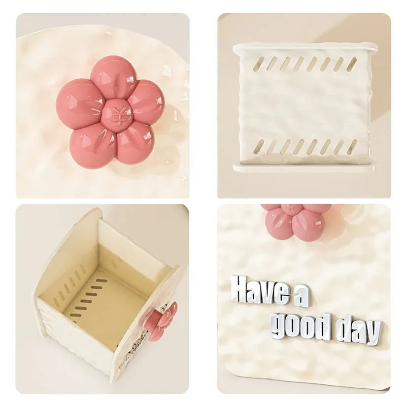 Desktop Makeup Brush & Cosmetic Organizer Storage Box