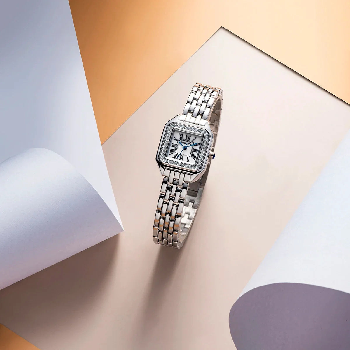 REBIRTH Women's Square Roman Numeral Quartz Watch | Elegant