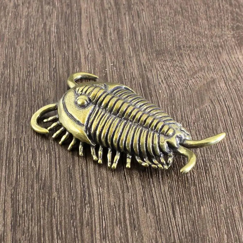 Brass Trilobite Figurine – Retro Desk Ornament & Tea Pet