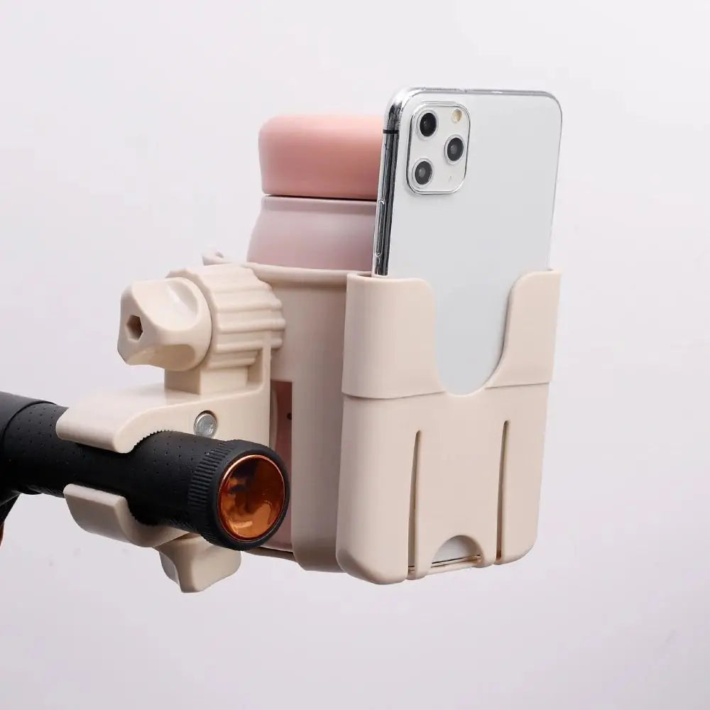 Universal 2-in-1 Stroller Cup & Phone Holder – 360° Rotating