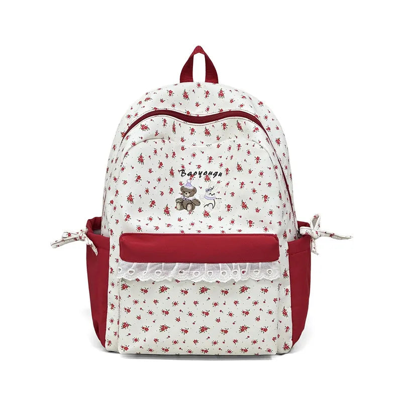 Japanese Cartoon Print Backpack for Girls – Cute School Bag