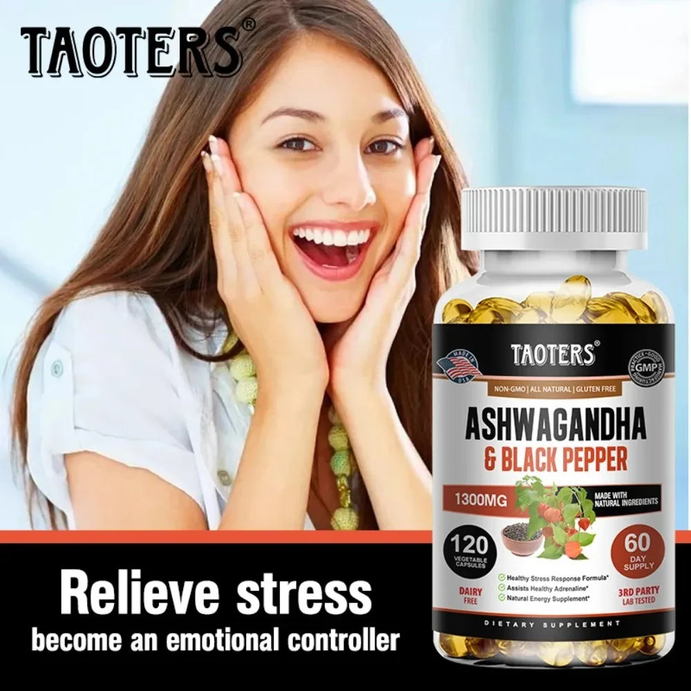 Ashwagandha Black Pepper Softgels – Sleep & Calm Support