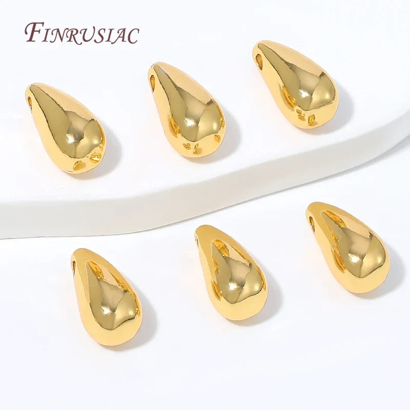 18K Gold Plated Teardrop Pendant Charm | DIY Jewelry Making